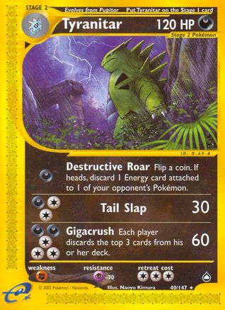 Tyranitar - 40/147 - Rare - Reverse Holo