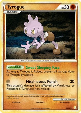 Tyrogue - 33/123 - Rare - Reverse Holo