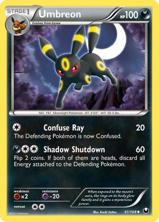 Umbreon (61) - 61/108 - Uncommon - Reverse Holo