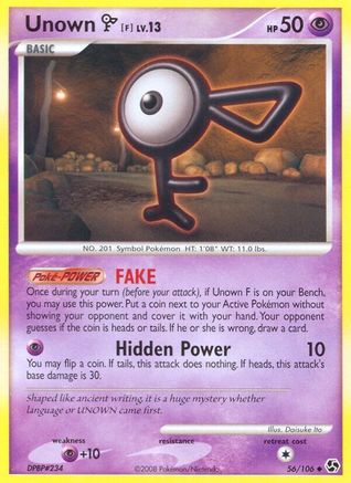 Unown [F] - 56/106 - Uncommon - Reverse Holo