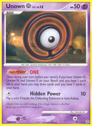 Unown [O] - 70/132 - Uncommon - Reverse Holo
