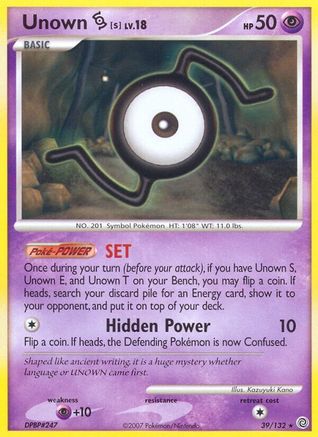 Unown [S] - 39/132 - Rare