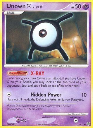 Unown [X] - 71/132 - Uncommon - Reverse Holo