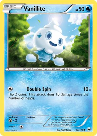 Vanillite - 33/108 - Common - Reverse Holo