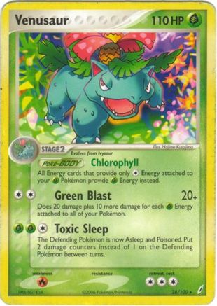 Venusaur - 28/100 - Rare - Reverse Holo