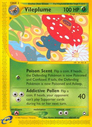 Vileplume - 43/147 - Rare - Reverse Holo