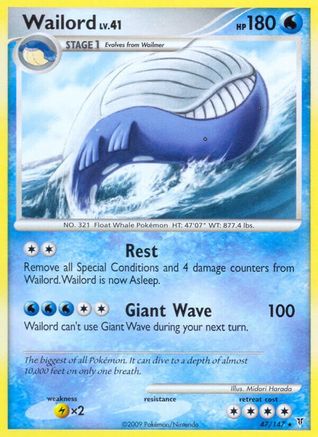 Wailord - 47/147 - Rare