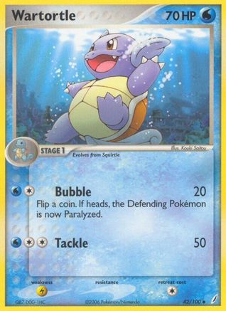 Wartortle - 42/100 - Uncommon - Reverse Holo