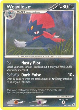 Weavile - 40/130 - Rare - Reverse Holo
