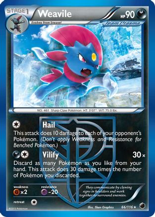 Weavile (Team Plasma) - 66/116 - Rare