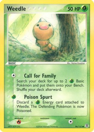Weedle - 86/112 - Common - Reverse Holo