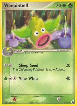 Weepinbell 047  - Reverse Holofoil Legend Maker - Uncommon