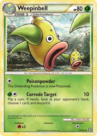 Weepinbell - 53/102 - Uncommon - Reverse Holo