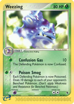 Weezing - 24/109 - Rare - Reverse Holo