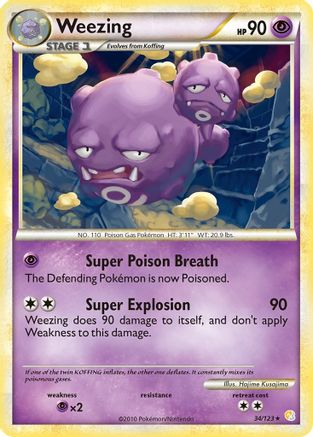 Weezing - 34/123 - Rare - Reverse Holo