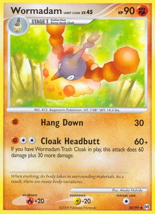 Wormadam Sandy Cloak - 50/99 - Uncommon - Reverse Holo