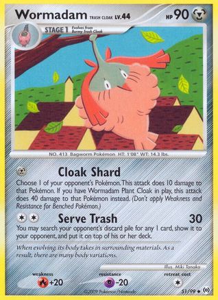 Wormadam Trash Cloak - 51/99 - Uncommon - Reverse Holo