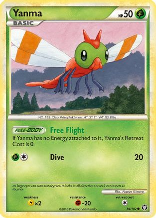 Yanma - 84/102 - Common - Reverse Holo