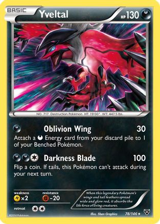 Yveltal - 78/146 - Rare - Reverse Holo