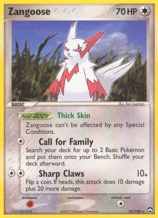 Zangoose - 25/108 - Rare - Reverse Holo