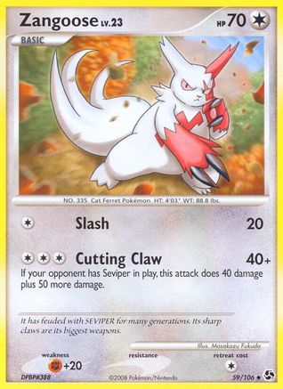 Zangoose - 59/106 - Uncommon - Reverse Holo