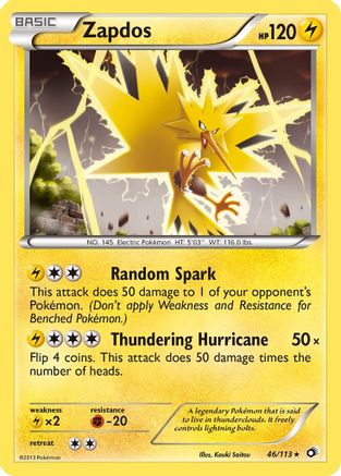 Zapdos - 46/113 - Holo Rare - Reverse Holo