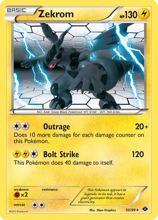 Zekrom - 50/99 - Rare - Reverse Holo