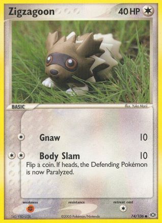 Zigzagoon 074  Emerald - Common
