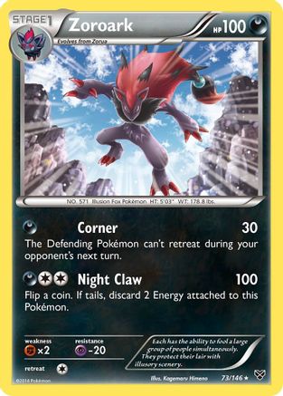 Zoroark - 73/146 - Holo Rare - Reverse Holo