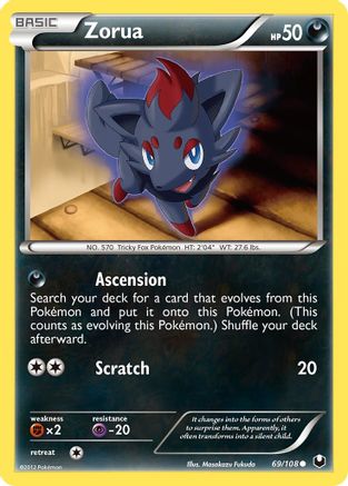 Zorua (69) - 69/108 - Common - Reverse Holo