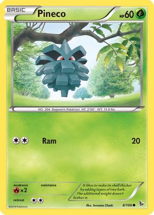 Pineco 004  - Reverse Holofoil XY  Flashfire - Common