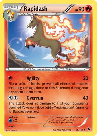 Rapidash 015  XY  Flashfire - Uncommon