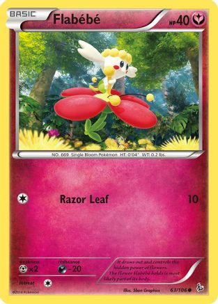Flabebe (63) (63) 063  - Reverse Holofoil XY  Flashfire - Common
