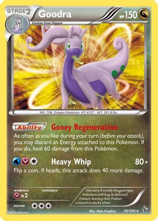 Goodra 074  - Reverse Holofoil XY  Flashfire - Holo Rare