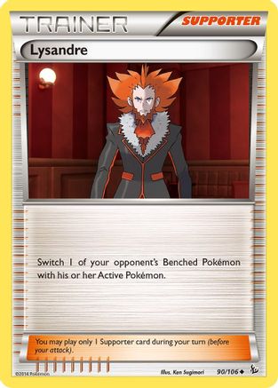 Lysandre 090  - Reverse Holofoil XY  Flashfire - Uncommon