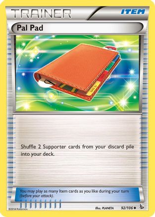 Pal Pad 092  XY  Flashfire - Uncommon