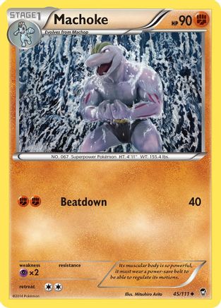 Machoke - 45/111 - Uncommon - Reverse Holo
