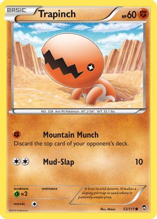 Trapinch - 53/111 - Common - Reverse Holo