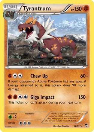 Tyrantrum - 62/111 - Rare - Reverse Holo