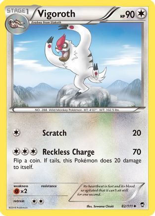 Vigoroth - 82/111 - Uncommon - Reverse Holo