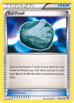 Sail Fossil - 98/111 - Uncommon - Reverse Holo