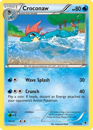 Croconaw - 16/119 - Uncommon - Reverse Holo