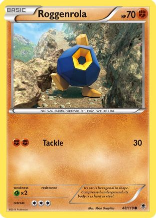 Roggenrola - 48/119 - Common - Reverse Holo