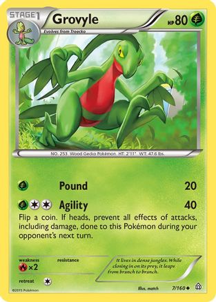 Grovyle - 7/160 - Uncommon - Reverse Holo