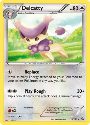 Delcatty - 114/160 - Rare - Reverse Holo