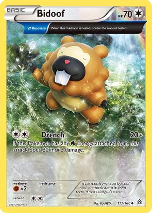 Bidoof (Alpha) 117/160 - Uncommon - Reverse Holo