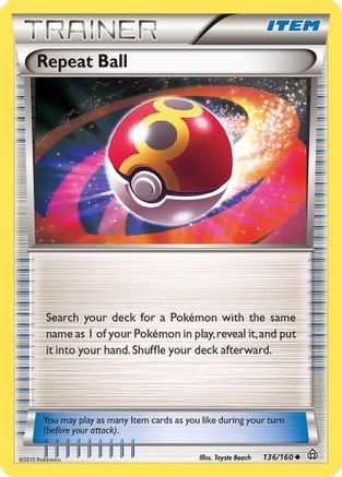 Repeat Ball - 136/160 - Uncommon - Reverse Holo