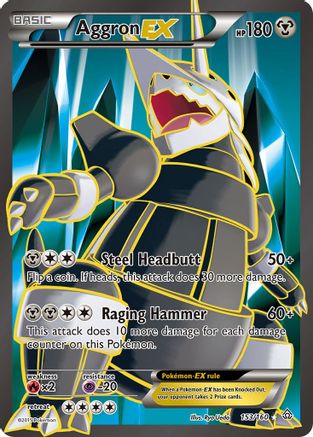 Aggron EX (153 Full Art) 153/160  - Holofoil XY  Primal Clash - Ultra Rare