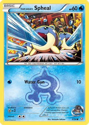 Team Aqua's Spheal - 3/34 - Common - Reverse Holo
