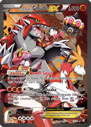 Team Magma's Groudon EX - 15/34 - Ultra Rare